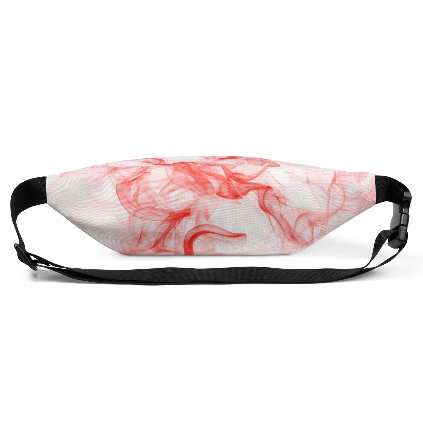 all-over-print-fanny-pack-white-back-687539b969a67.jpg Fanny Pack - White and Red Smoke - Image 3