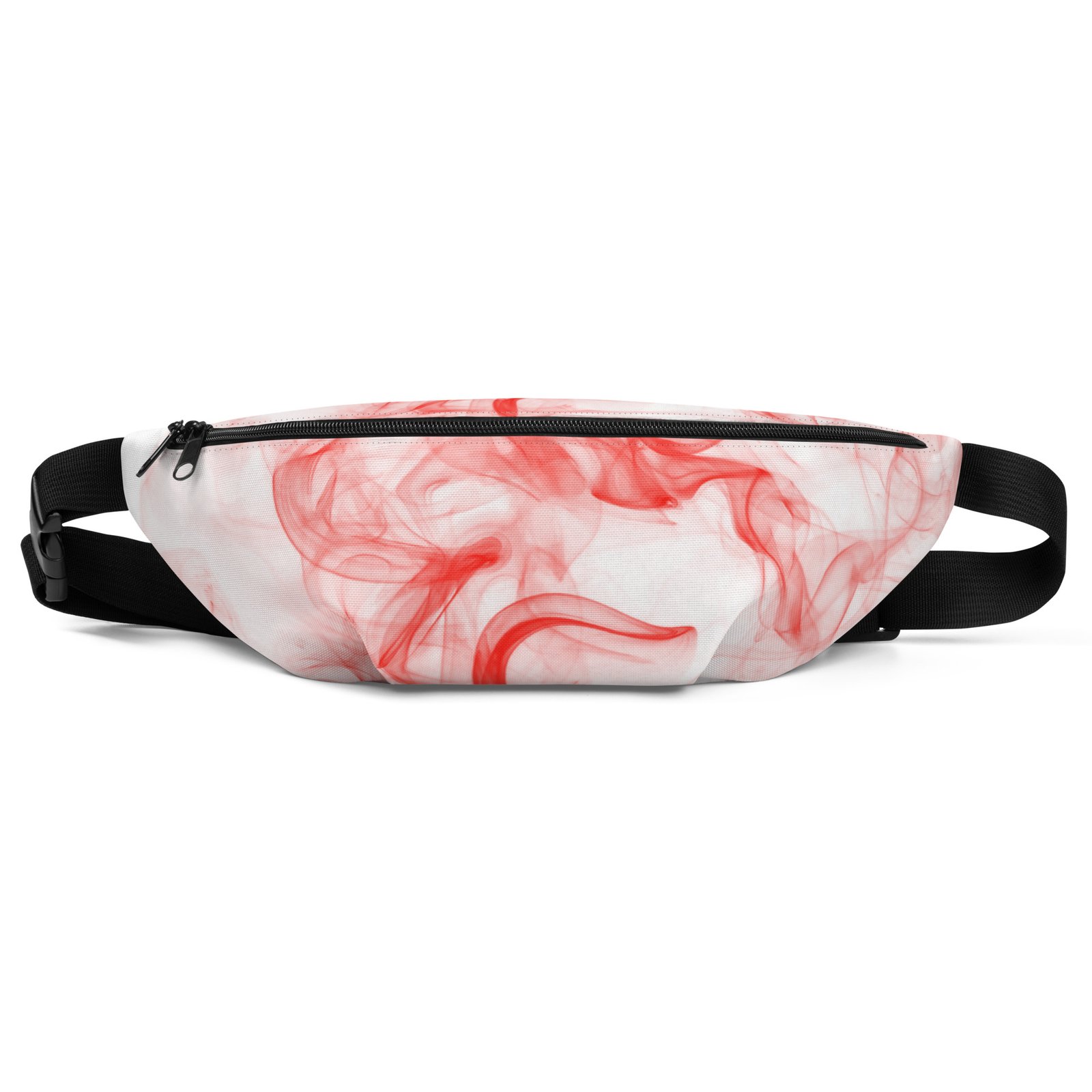 all-over-print-fanny-pack-white-front-687539b96a978.jpg Fanny Pack - White and Red Smoke - Image 14