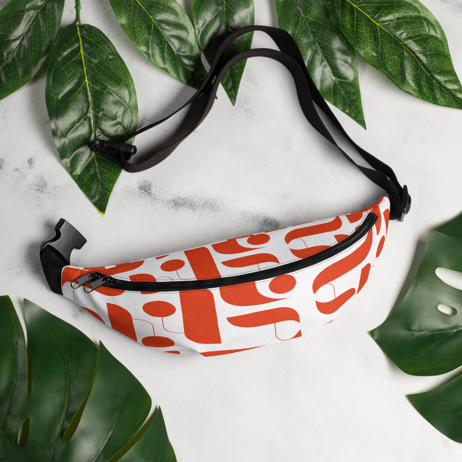 all-over-print-fanny-pack-white-lifestyle-1-6874f0d326f36.jpg Colourful Water Resistant Crossbody Bag - Image 13