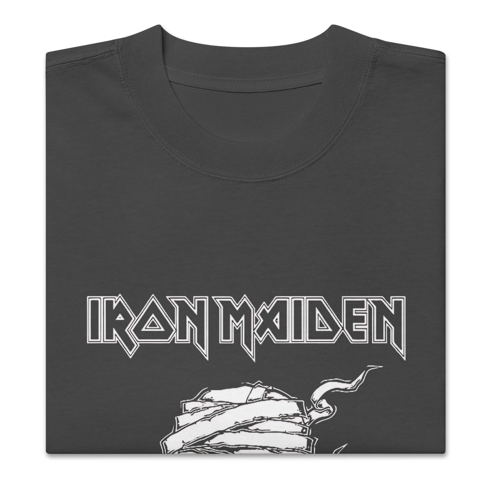 oversized-faded-t-shirt-faded-black-front-6875103726288.jpg Iron Maiden T-shirt – Oversized Vintage Style for True Heavy Metal Fans - Image 7