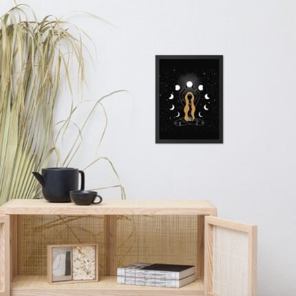 Zodiac and Stars Framed Wall Art Poster for Living Room