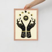 Framed Canvas Wall Art - Stages of the Moon - Image 2