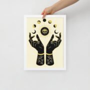 Framed Canvas Wall Art - Stages of the Moon - Image 3
