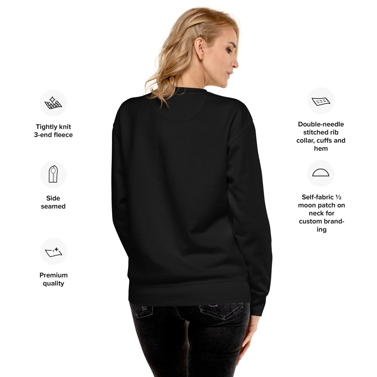 unisex-premium-sweatshirt-black-back-6874f3a5c4a0e.jpg Iron Maiden Sweatshirt - Unisex Premium Black - Image 5