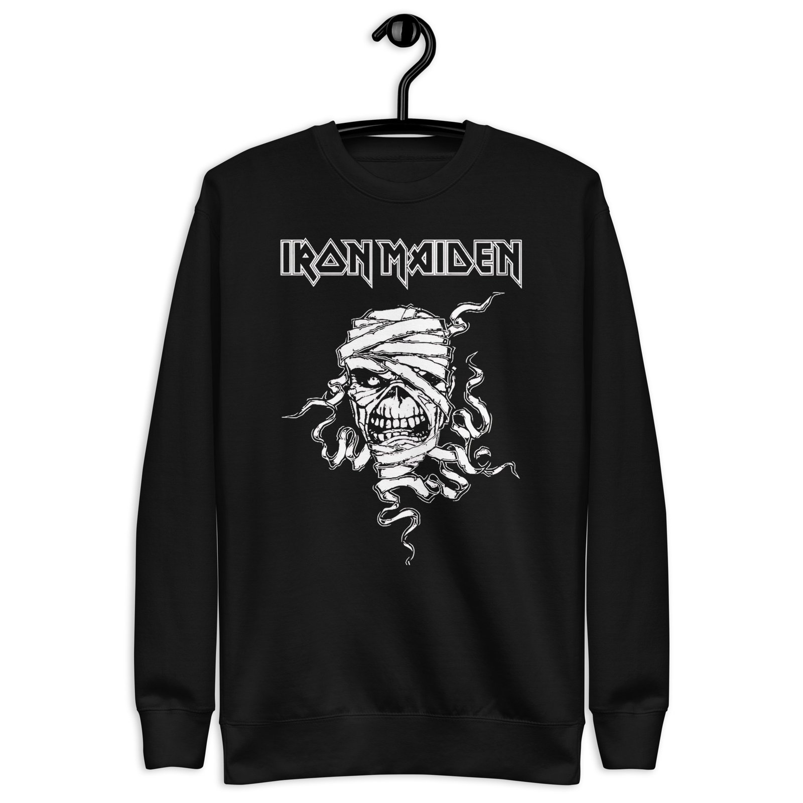 unisex-premium-sweatshirt-black-front-6874f3a5c135a.jpg Iron Maiden Sweatshirt - Unisex Premium Black - Image 1