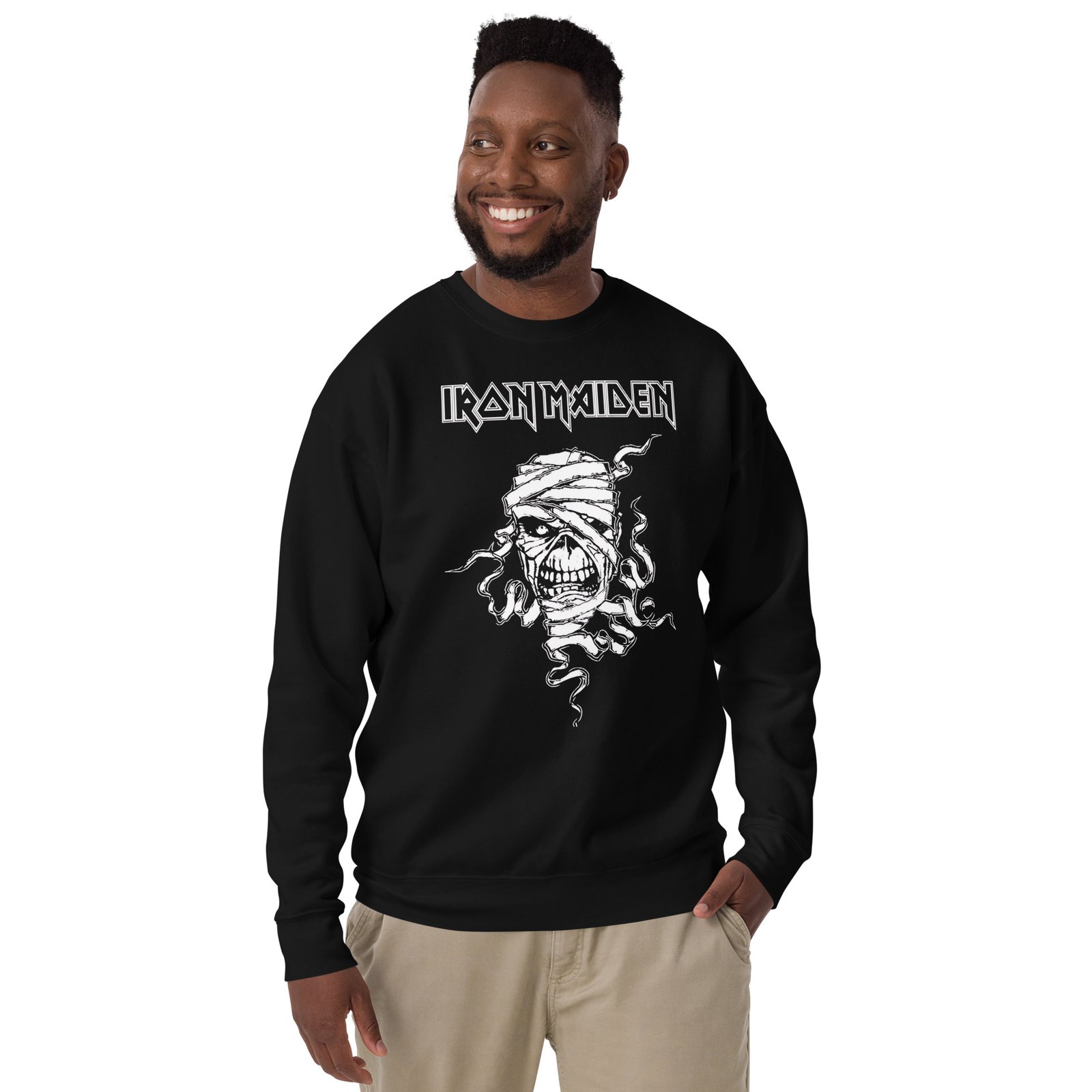 unisex-premium-sweatshirt-black-front-6874f3a5c81d2.jpg Iron Maiden Sweatshirt - Unisex Premium Black - Image 14