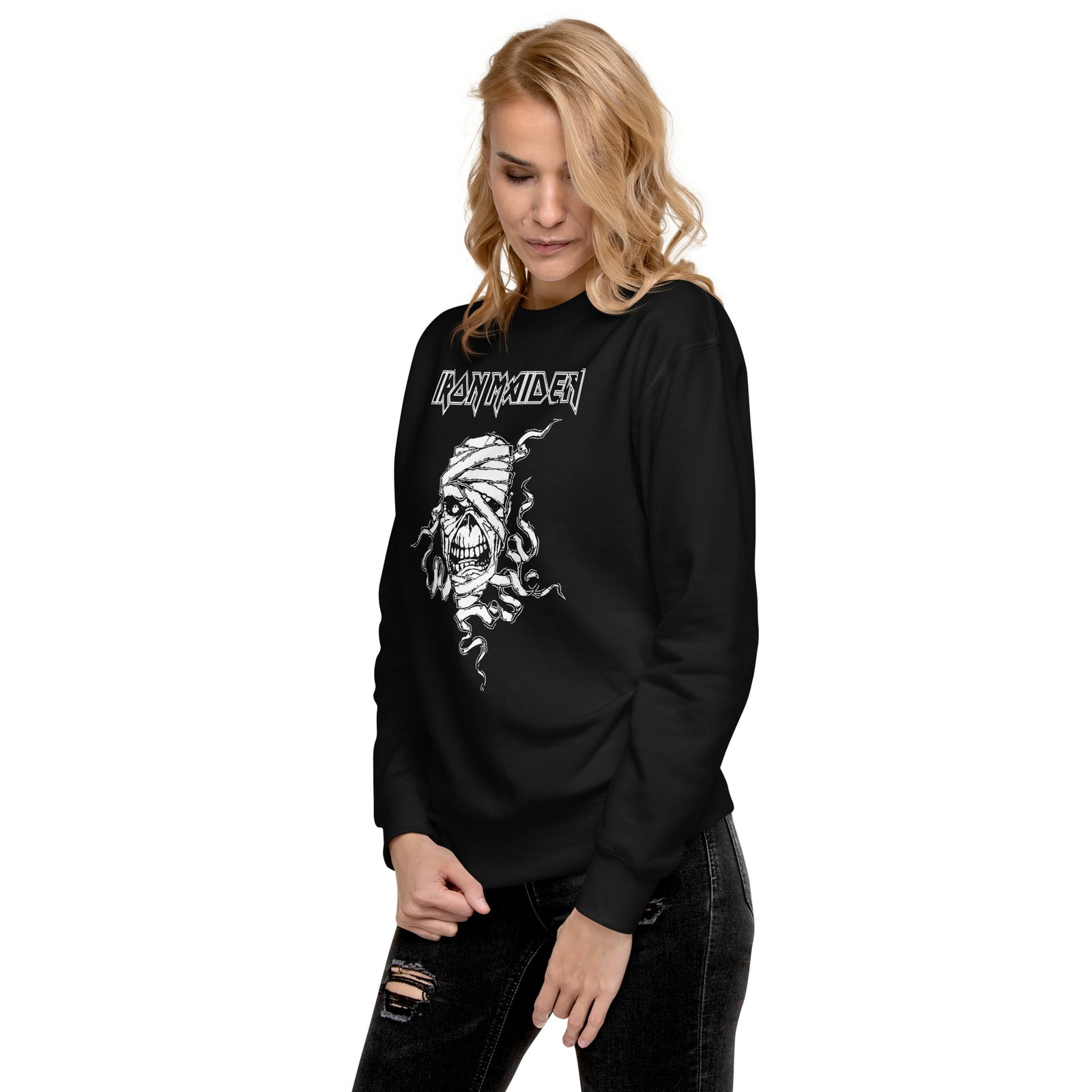 unisex-premium-sweatshirt-black-left-front-6874f3a5c76fa.jpg Iron Maiden Sweatshirt - Unisex Premium Black - Image 12