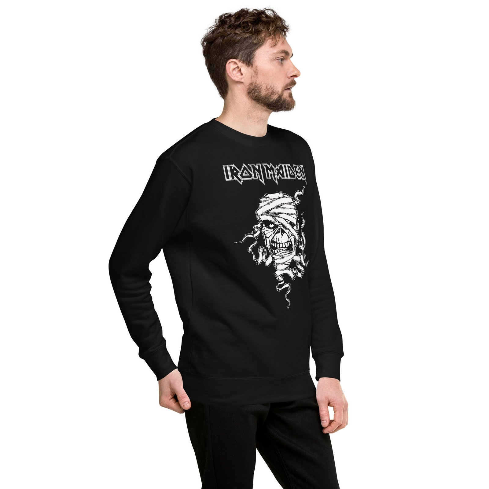 unisex-premium-sweatshirt-black-right-front-6874f3a5c5fc9.jpg Iron Maiden Sweatshirt - Unisex Premium Black - Image 8