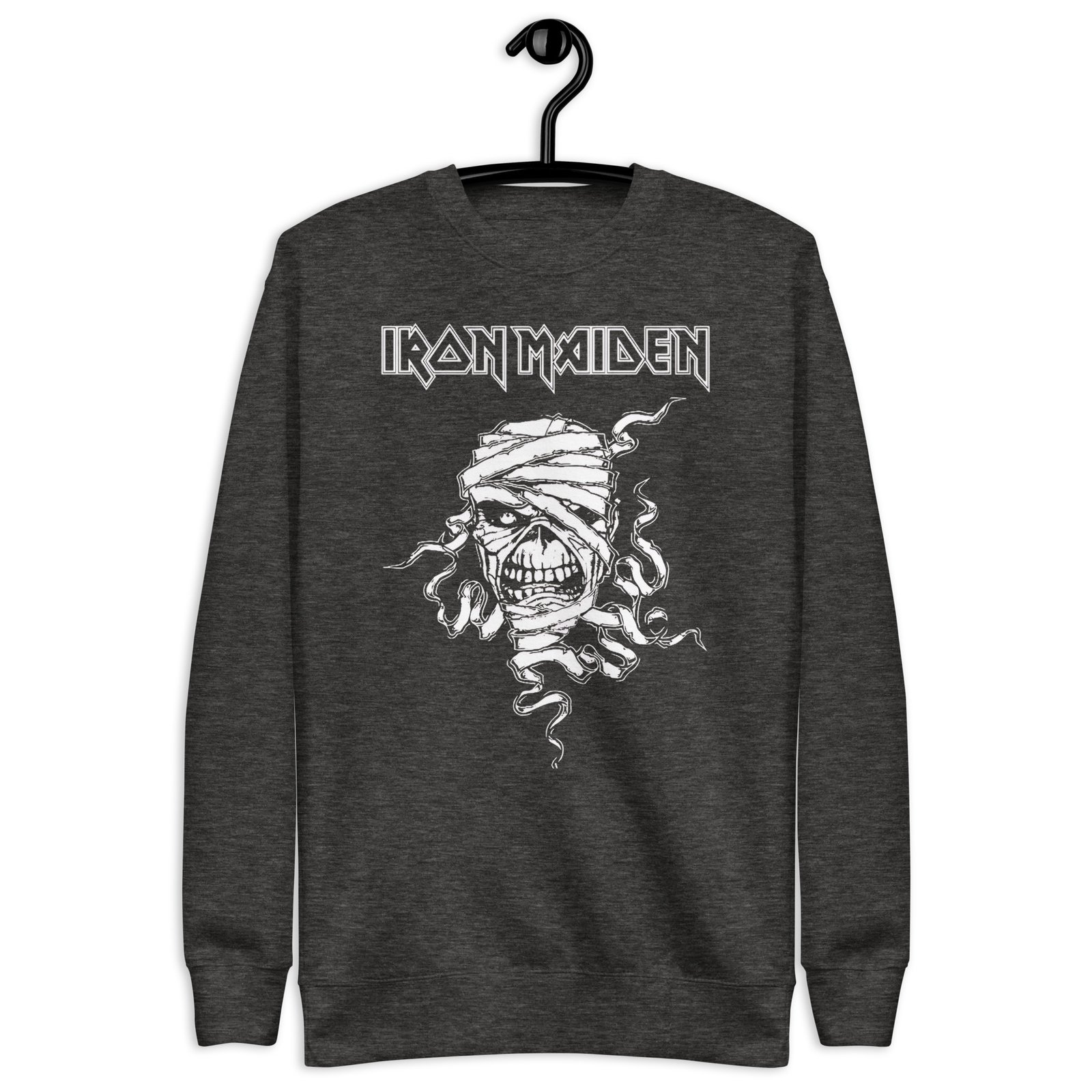 unisex-premium-sweatshirt-charcoal-heather-front-6874f3a5ce7df.jpg Iron Maiden Sweatshirt - Unisex Premium Black - Image 25