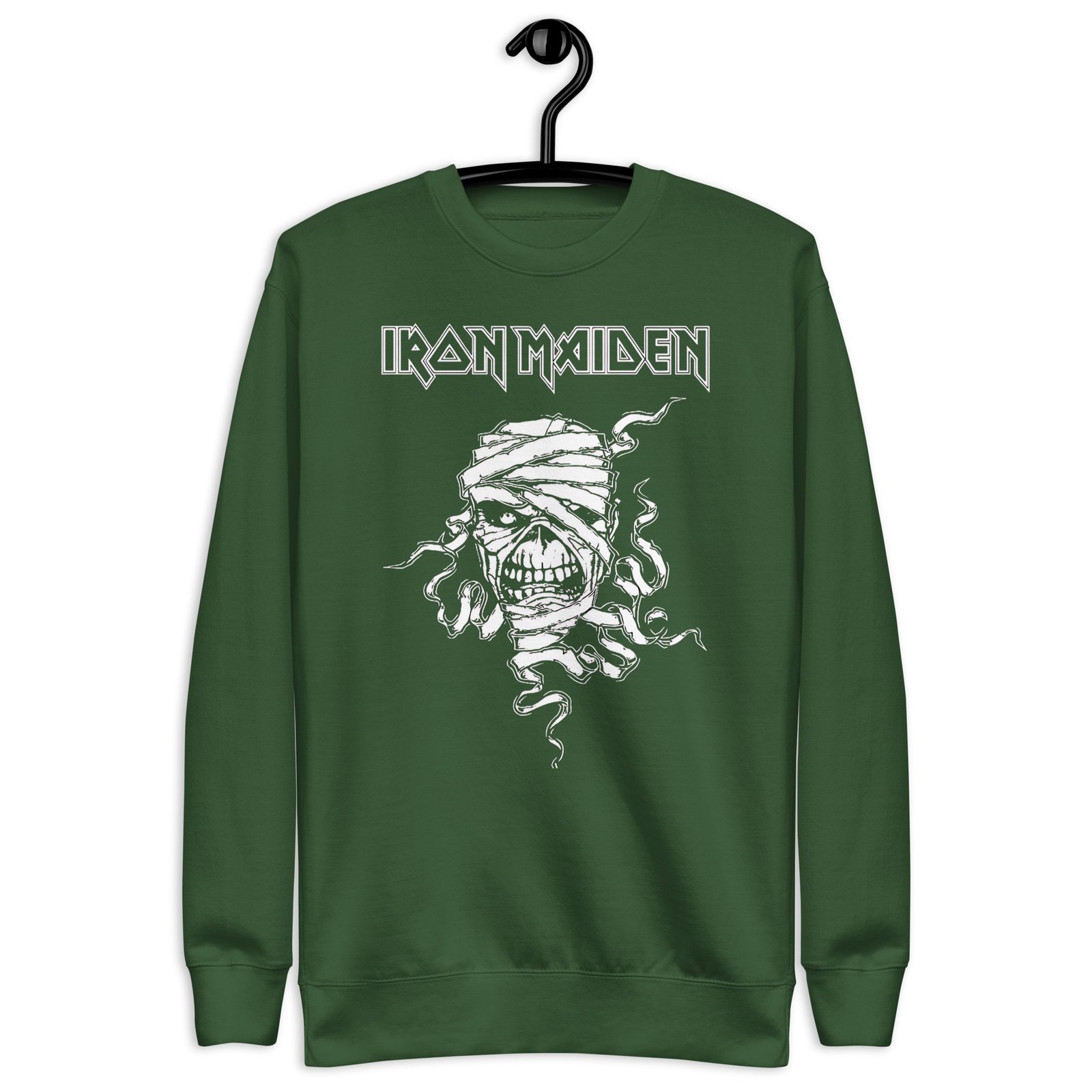 unisex-premium-sweatshirt-forest-green-front-6874f3a5e15ac.jpg Iron Maiden Sweatshirt - Unisex Premium Black - Image 31